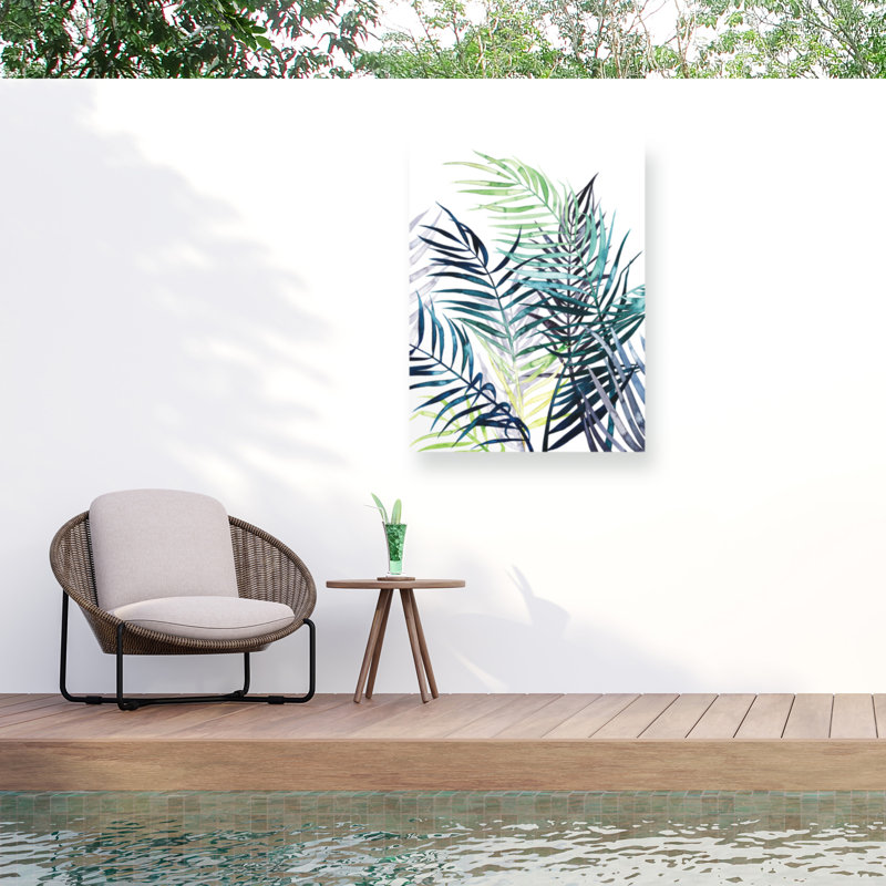 Toile d'extérieur Grace Popp «Twilight Palms I», H 47 po x l 35 po x P 1,5 po