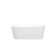 67'' Acrylic Freestanding Bathtub, Modern & Contemporary Design Soaking Tub with Brushed Nickel Pop-Up Drain and Minimalist Design Overflow, 02136-BN
