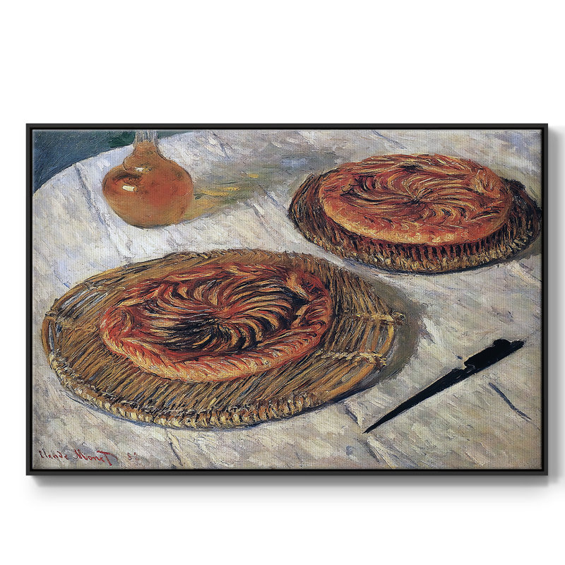 Les Galettes, 1882 - reproduction sur toile avec cadre flottant, H 17 po x l 25 po x P 2 po, Noir