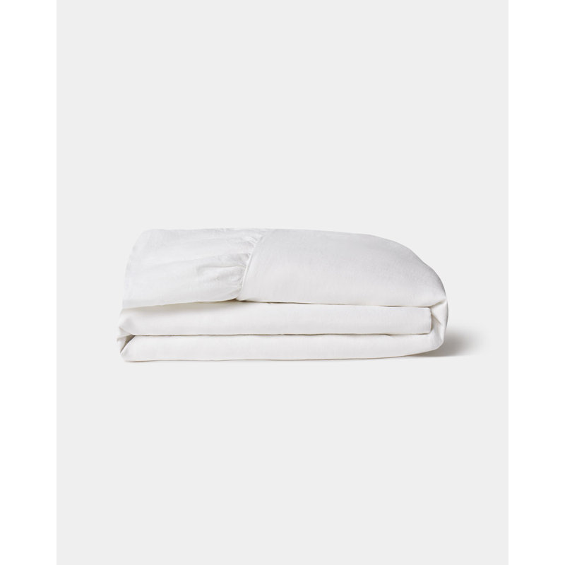 Verandah Modern & Contemporary Linen Standard Duvet Cover, Pink, Queen
