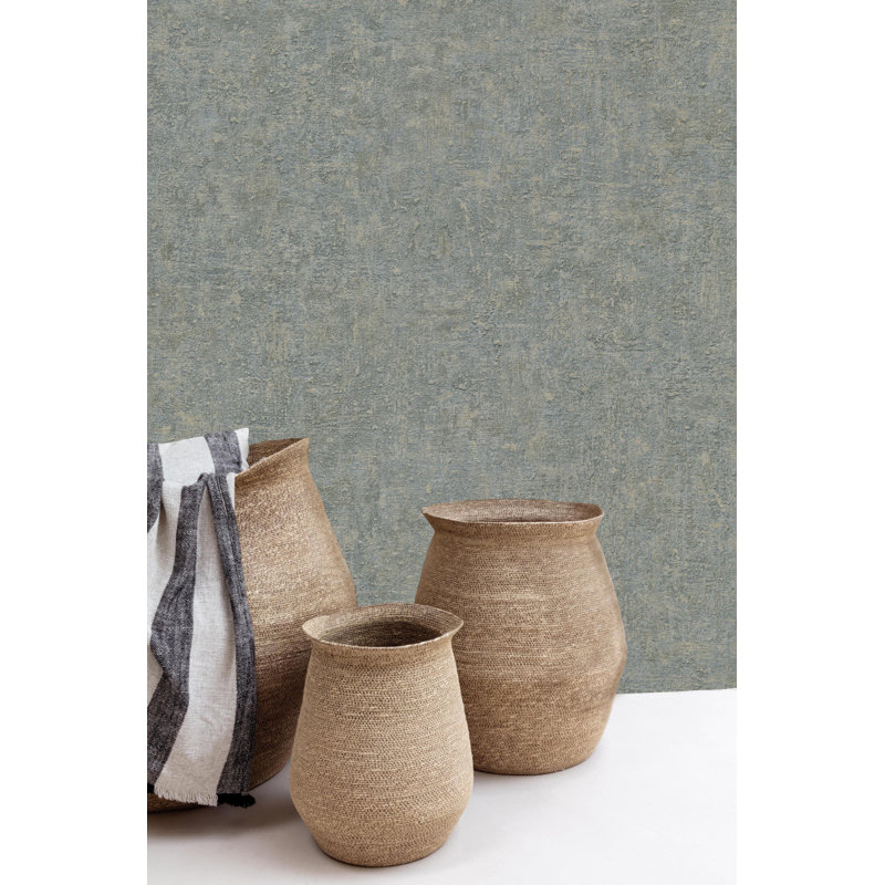 Rouleau de papier peint uni naturel L 33 pi x l 21 po Reasilvia, Bleu