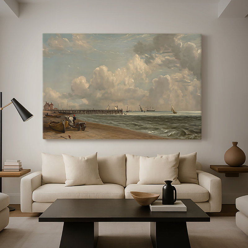Chaîne, Brighton-John Constable-Toile tendue avec châssis-1827, 32 x 48