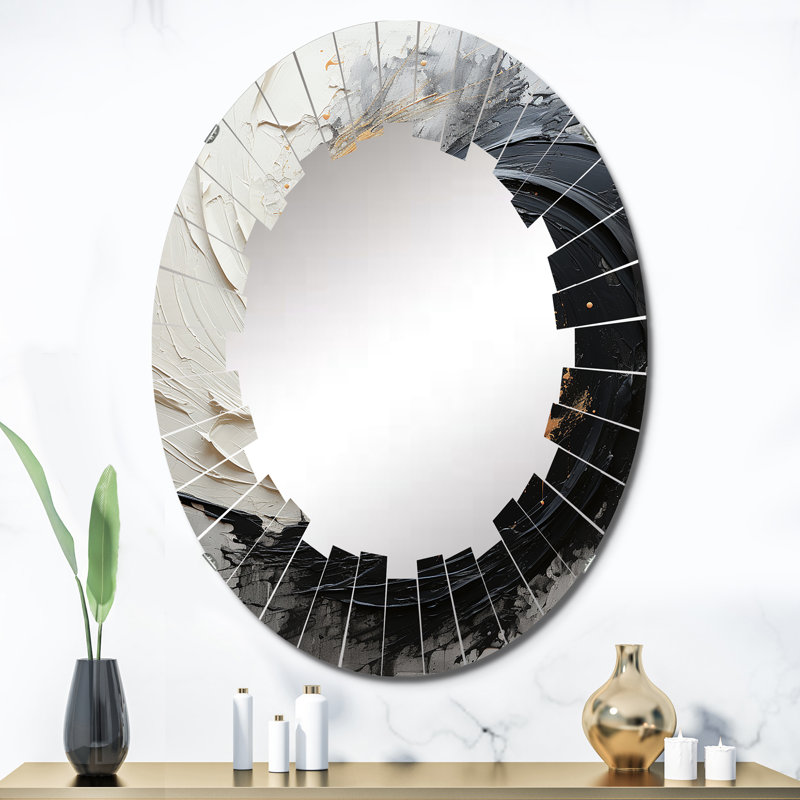 Weida - Miroir mural moderne ovale, 36 po x 24 po