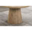 Table basse ronde de style contemporain avec structure en bois d'hévéa et piédestal en forme de cône, finition chêne-1723993603