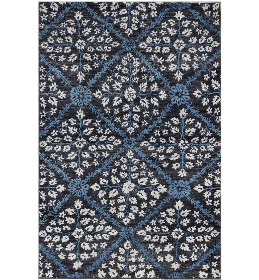 Geometric Hand Knotted 120cm X 182cm Area Rug