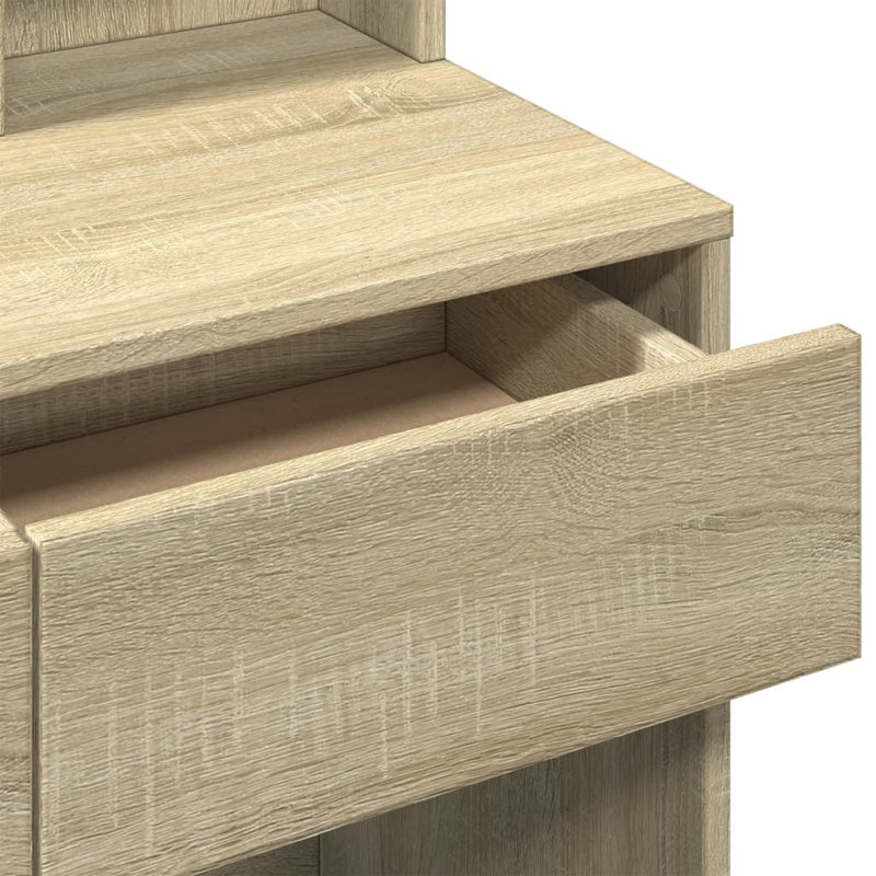 Dressing Table with Mirror, Sonoma Oak