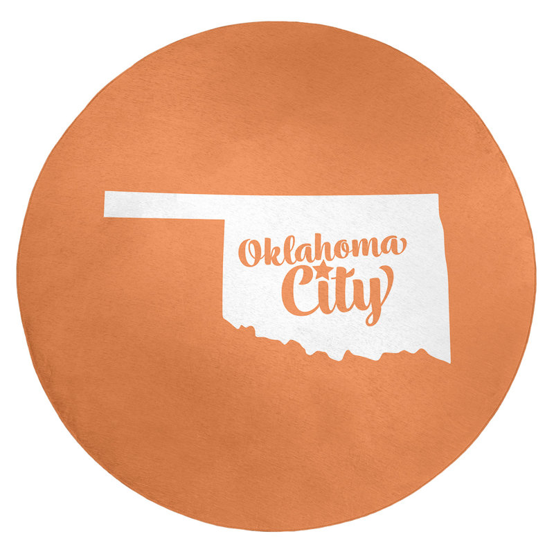 Tapis en poly-chenille oklahoma city oklahoma, Rond 5 pi