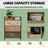 4-Drawer Wide Storage Dresser with Foldable Fabric Drawers, Rustic Wood Top Drawer Unit with Anti-Tip Kit & Adjustable Feet for Living Room, Hallway