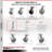 4 Piece Glass Filled Nylon Caster Set