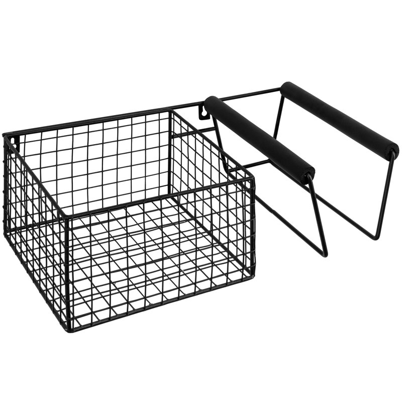 Metal Wall Mounted Multi-Use Sports Rack, Black