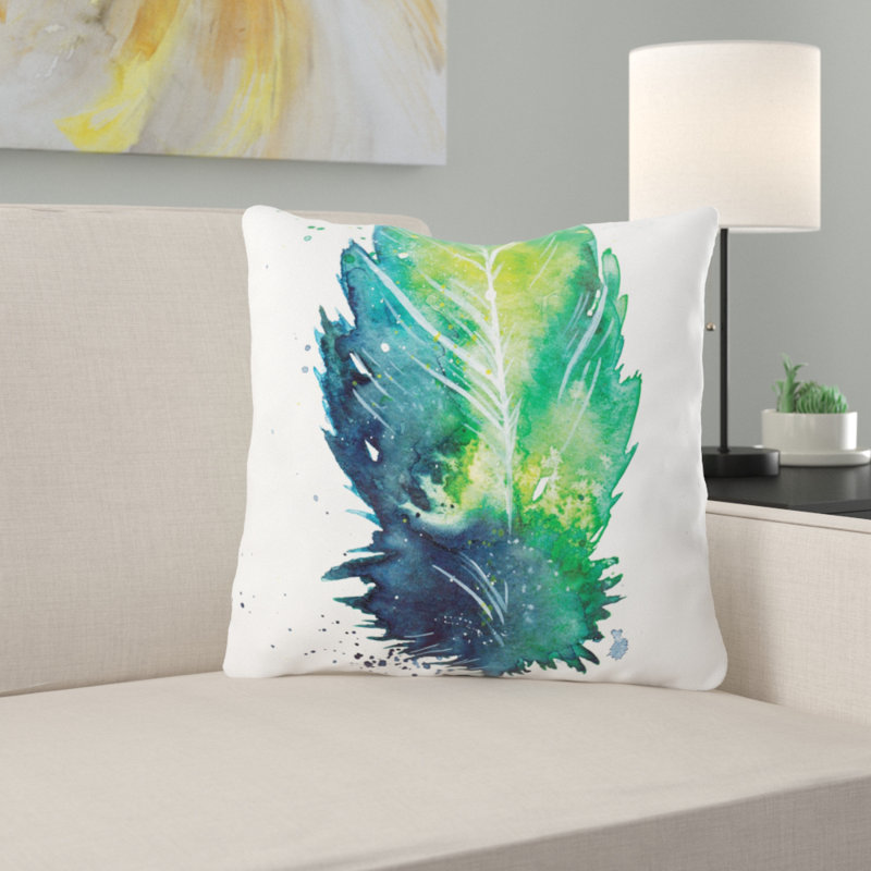 Coussin décoratif à plumes, Microsuède, Intérieur