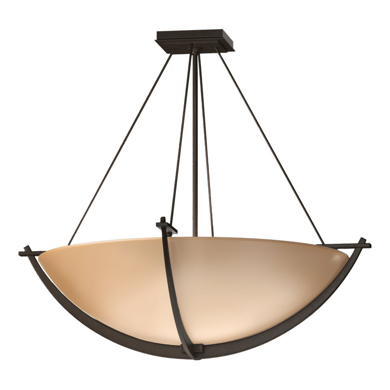 Plafonnier semi-encastré 3 lumières Compass, Bronze, Sable, H 24,1 po x l 27,4 po x P 27,4 po