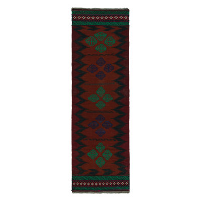 One-of-a-Kind Rectangle 2'3"x7'6" Hand Knotted Area Rug
