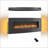 Electric Fireplace 48-Inch Curved Front, Multi-Color Flame & Ember Bed with Remote | Wall Mount | Tempered Glass+Sheet Metal