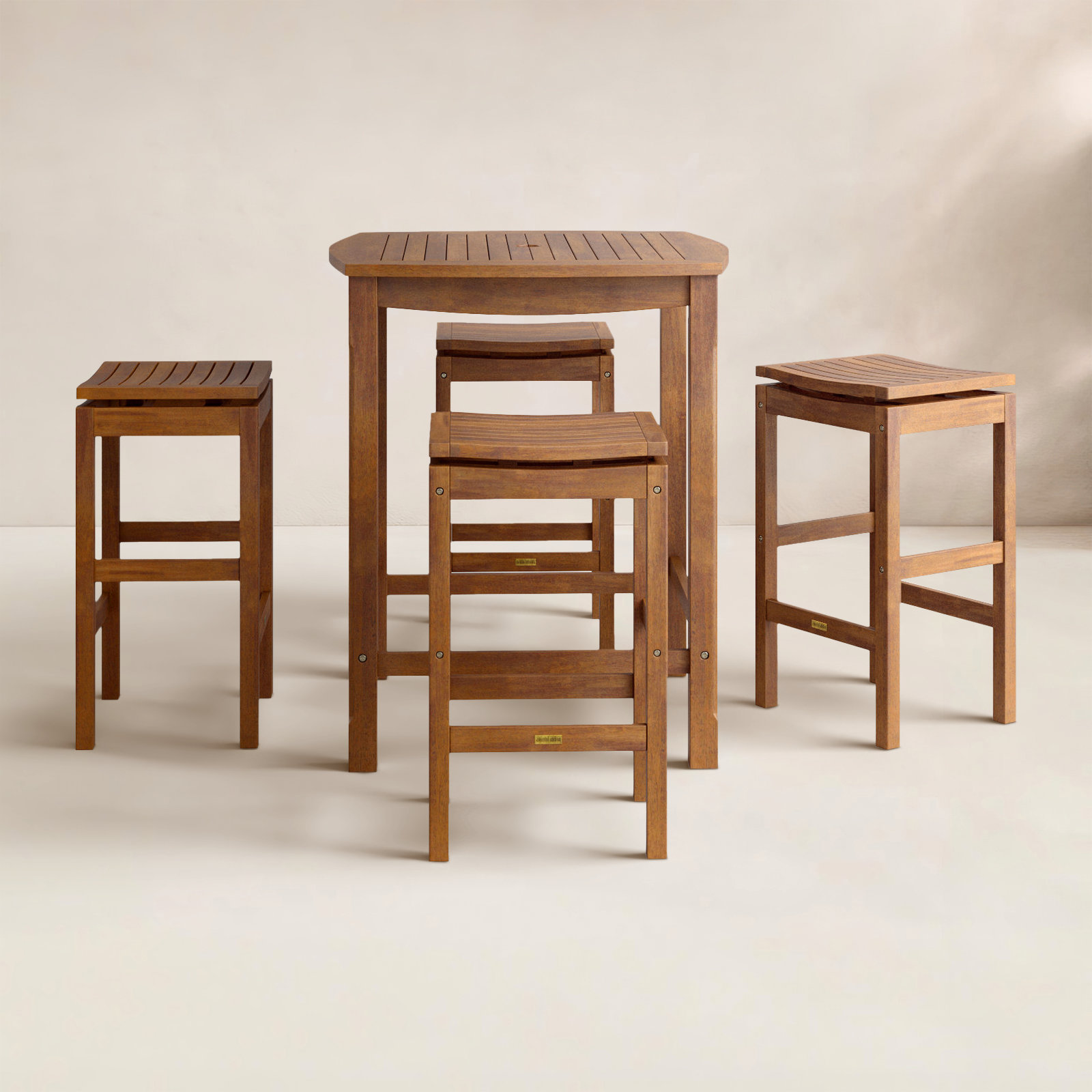 Tucker 34" Eucalyptus Patio Dining Set
