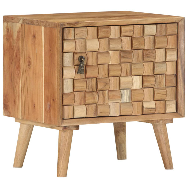 Millis 42cm W Solid Wood Bedside Table