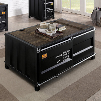 Table basse Zakai au fini rouge