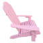 Chaise rose en bois - Usage intérieur et extérieur, assise confortable, construction robuste, polyvalente, montage facile pour terrasse, porche, patio, jardin, bord de piscine, etc.