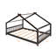 Lit maison, lit double, pin, toit de maison de jeu pour une expérience de sommeil agréable, matériau en bois de pin, toit, crée un endroit relaxant