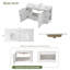 Wall-mounted Floating Bathroom Vanity With Ceramic Sink,free-handle Design,side Open Shelves