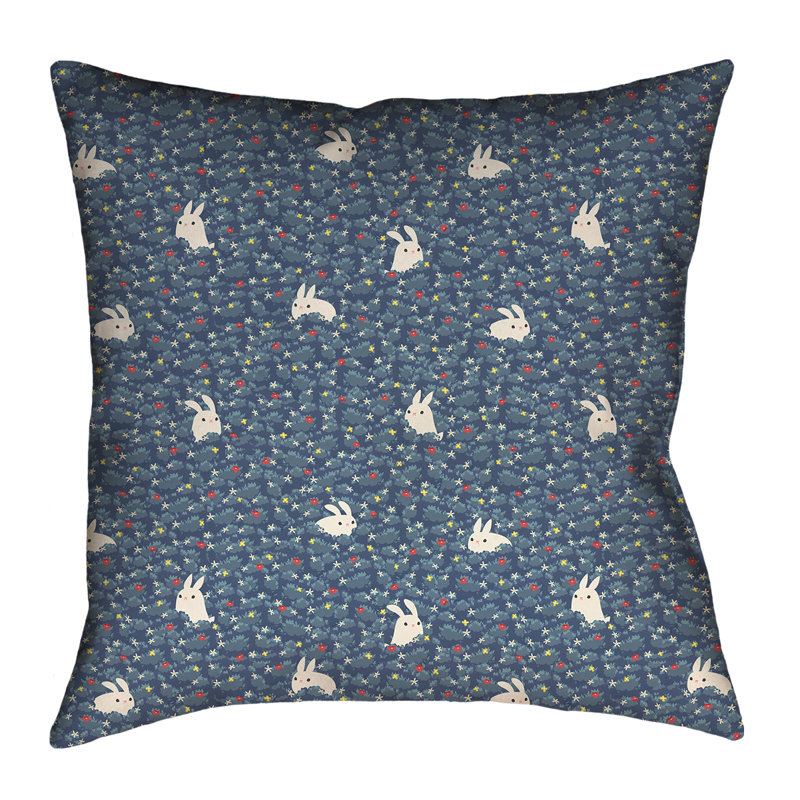 Housse de coussin Katelyn Elizabeth, 14 po x 14 po, Polyester sergé, Bleu marine