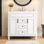 Meuble-lavabo moderne 36 po Stellan avec motif unique et matériaux durables-123512879