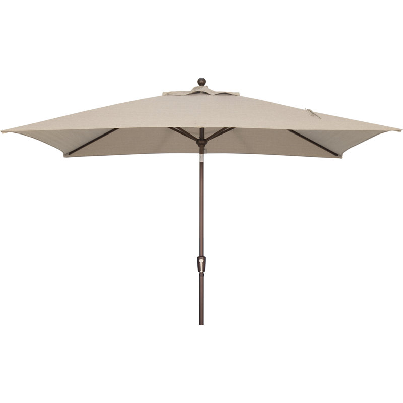 Parasol de marché rectangulaire 10 pi x 6,5 pi Launceston, Toile Sunbrella® beige antique, Bronze