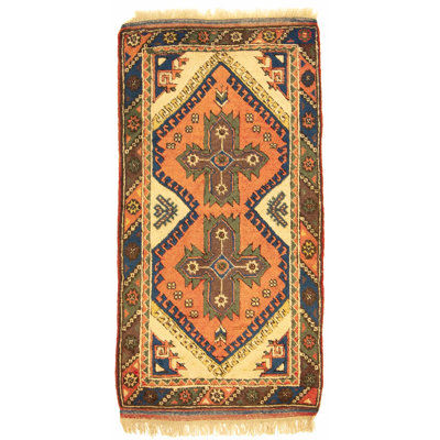 Rectangle 73 cm x 140 cm Oriental Hand Woven Area Rug