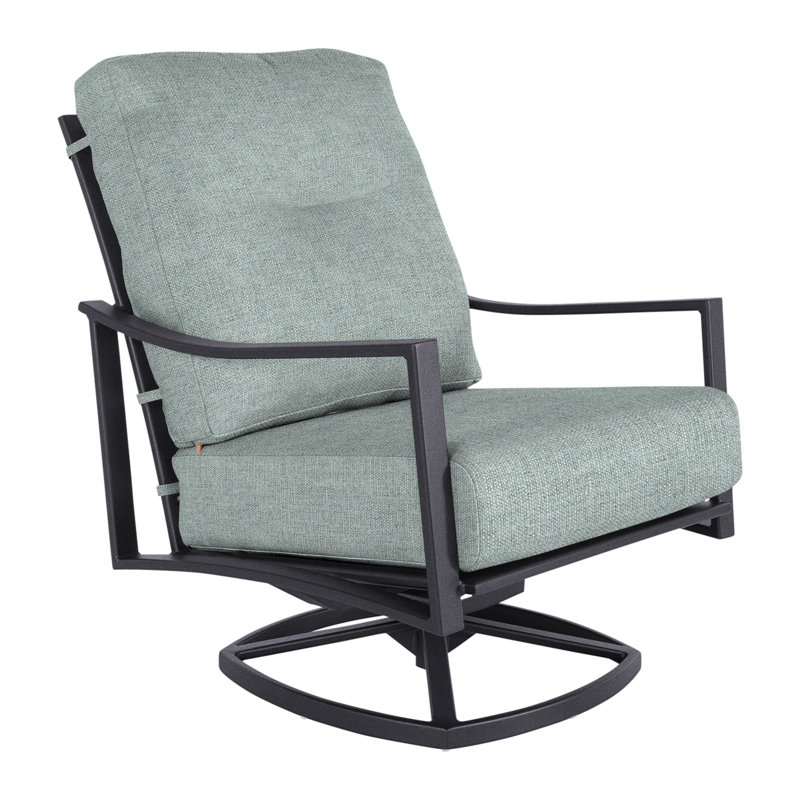 Avana Outdoor Rocker Chair, Graphite, Alcazar Redwood
