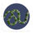 Serpent Blue Vegan Leather Round Coasters-119015236