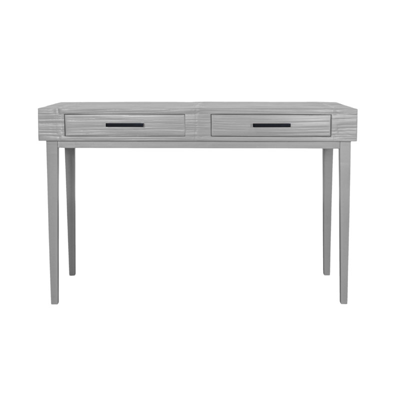 Andros Solid Wood Writing Desk, Light Gray