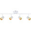 4 Light 36W 5CCT LED Track Lighting, CRI 90, Dimmable Directional Flush Mount Spotlight, 110-277V, Anti Glare, 3200lm, White