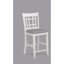 Ensemble de salle à manger à hauteur de comptoir 5 pièces Gris clair Tissu d'ameublement en bois Gris-581745530-581745528