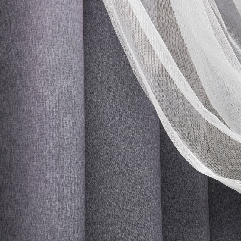 Curtain, 52" W x 96" L, Dark Gray
