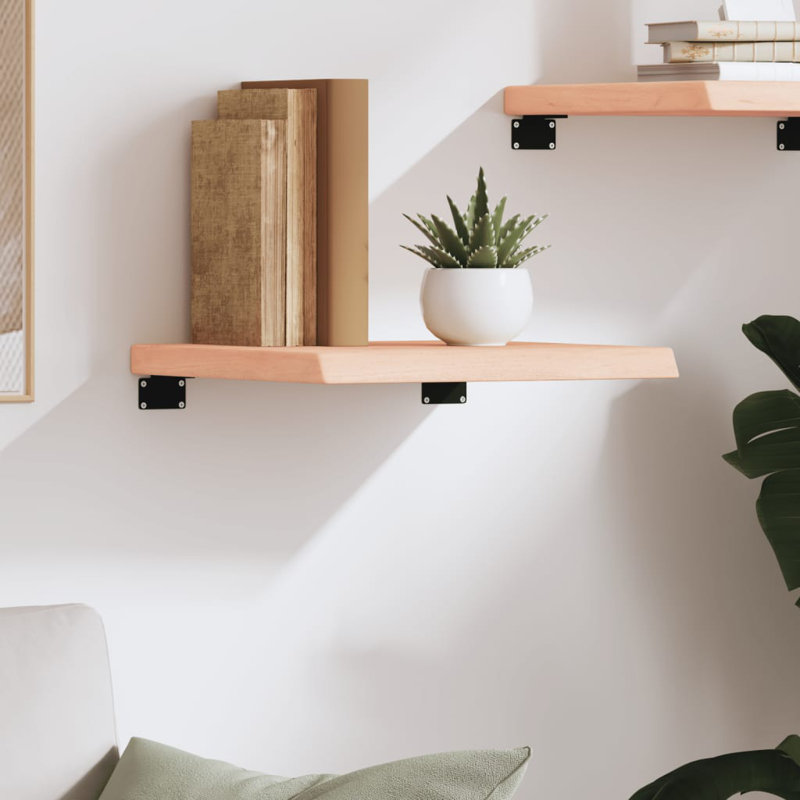 Flagstaff Oak Solid Wood Floating Shelf, 4cm H x 40cm W x 40cm D