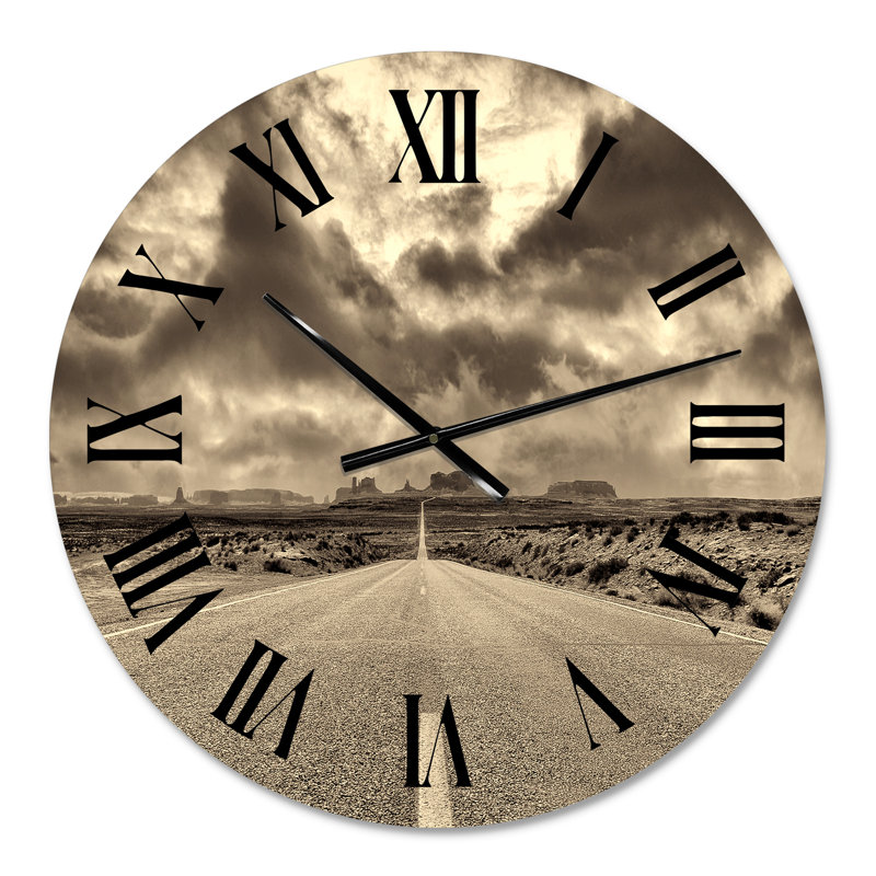 The Road To Monument Valley - Horloge murale traditionnelle, Moyen