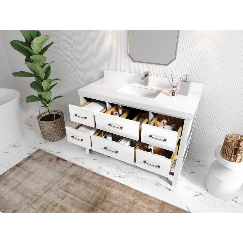 Ensemble de meuble-lavabo à simple cuve l 48 "Parker, Calacatta Nuvo