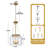 Kaeson 3-light Lantern Drum Chandelier With Thick Clear Glass Shade-705146469