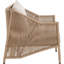 Fauteuil d'appoint d'extérieur en oléfine beige résistant à l'eau et en tissu Coastline