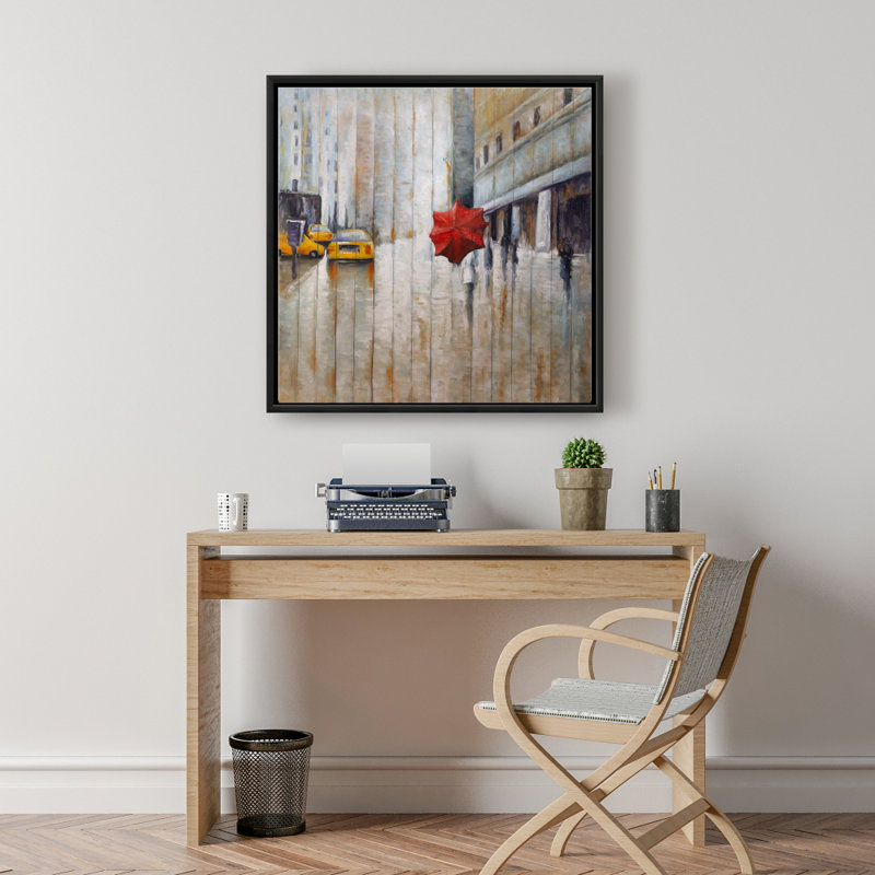 «Red Umbrella In The Street»