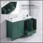 Ensemble de meuble-lavabo 48 po avec lavabo en céramique, armoire de rangement abondante, 4 portes à fermeture douce et 2 tiroirs-60528391