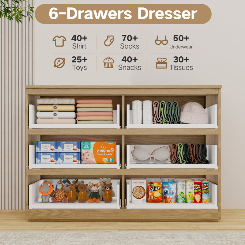 100cm W 6 - Drawer Chest of Drawers