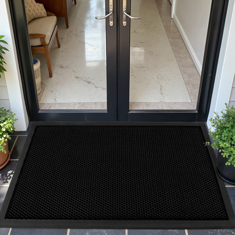Paillasson antidérapant pour l'extérieur, L 36 po x L 60 po, Noir