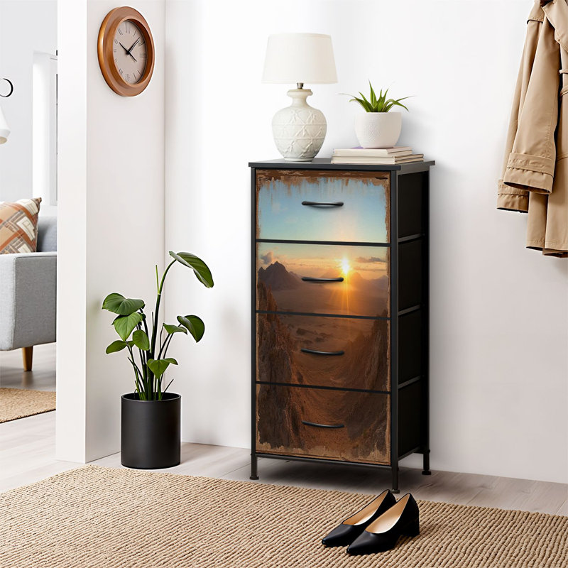 Commode pour commode de chambre à coucher pour commode de parc national Haleakala sunrise Commodes en tissu et rangement avec 4 tiroirs