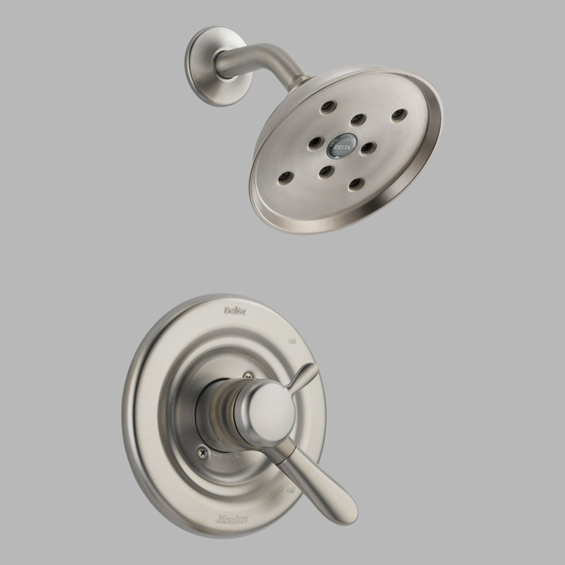 Lahara Shower Faucet Trim with Lever Handles and H2okinetic Technology, Brilliance Stainless