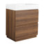 Meuble-lavabo élégant avec lavabo simple et rangement spacieux, un mélange parfait de fonctionnalité et de design.-110488723