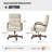 Para Modern Genuine Leather Tilting Executive Chair with Solid Wood Arms and Ergonomic Padded Back-353898749