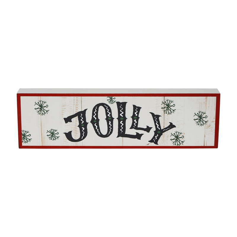 Higher Glory Jolly Snowflake Block Sign 3x10