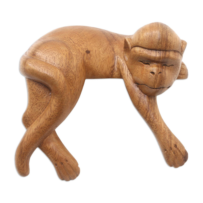 Sculpture de singe endormi