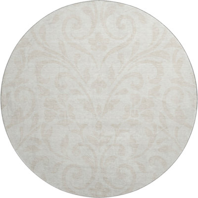 Premium Machine Washable Prisco Ivory Rug